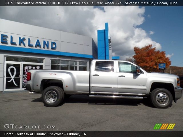 2015 Chevrolet Silverado 3500HD LTZ Crew Cab Dual Rear Wheel 4x4 in Silver Ice Metallic