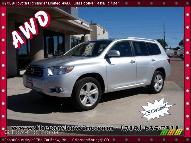 2009 Toyota Highlander Limited 4WD in Classic Silver Metallic