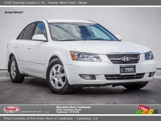 2006 Hyundai Sonata LX V6 in Powder White Pearl