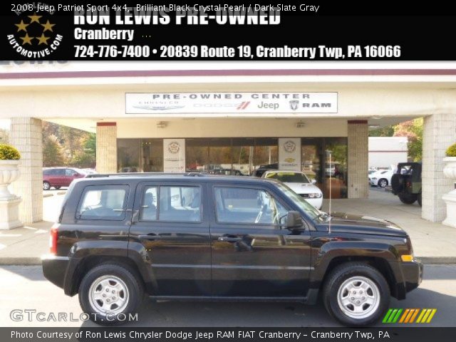 2008 Jeep Patriot Sport 4x4 in Brilliant Black Crystal Pearl