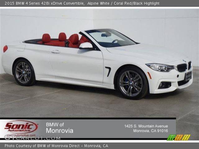 2015 BMW 4 Series 428i xDrive Convertible in Alpine White