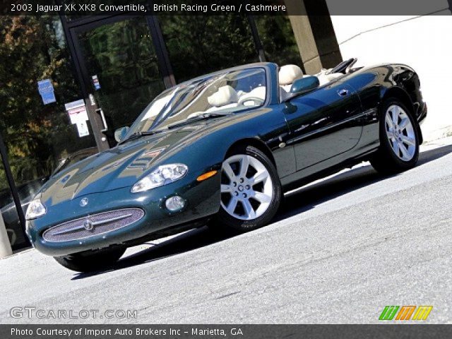 2003 Jaguar XK XK8 Convertible in British Racing Green