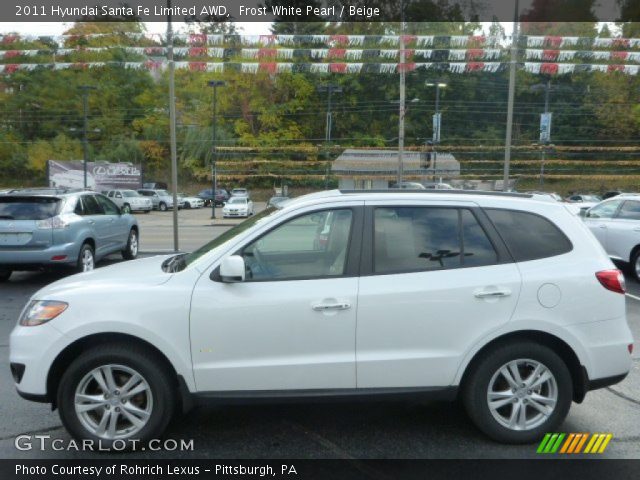2011 Hyundai Santa Fe Limited AWD in Frost White Pearl
