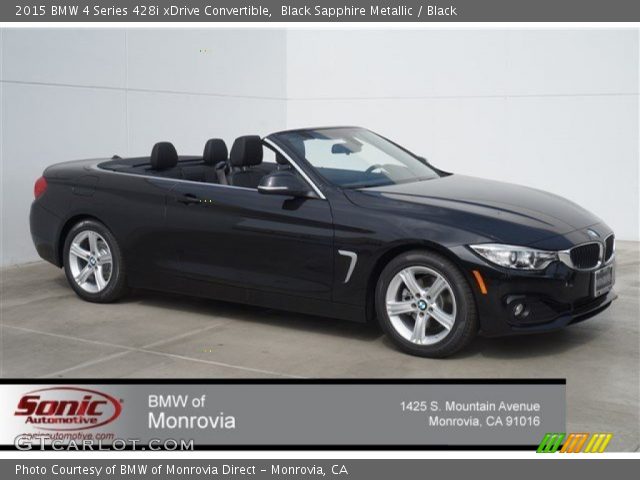2015 BMW 4 Series 428i xDrive Convertible in Black Sapphire Metallic