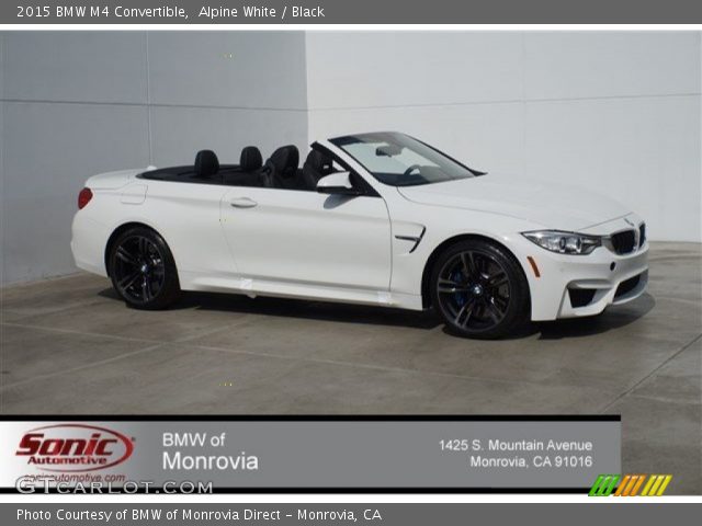 2015 BMW M4 Convertible in Alpine White