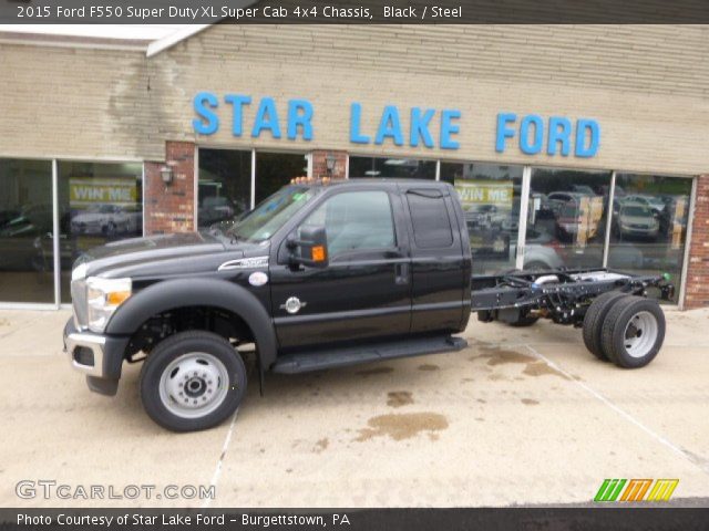 2015 Ford F550 Super Duty XL Super Cab 4x4 Chassis in Black