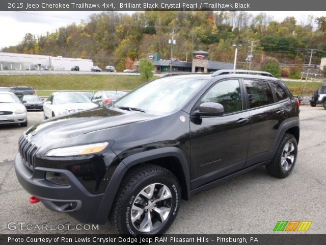 2015 Jeep Cherokee Trailhawk 4x4 in Brilliant Black Crystal Pearl