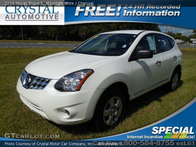 2014 Nissan Rogue S in Moonlight White