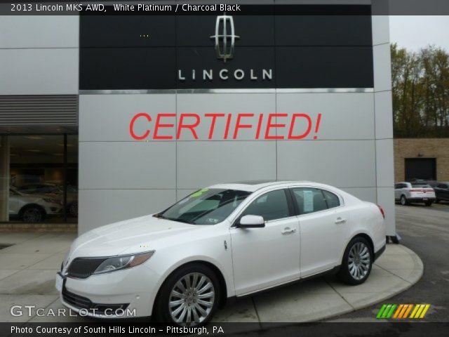 2013 Lincoln MKS AWD in White Platinum