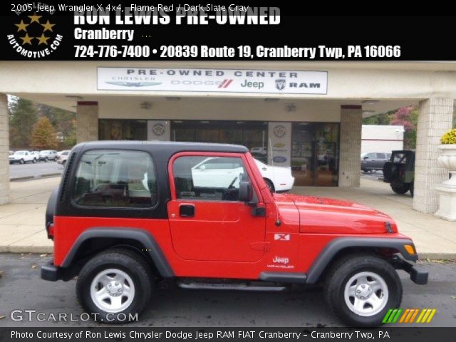 2005 Jeep Wrangler X 4x4 in Flame Red