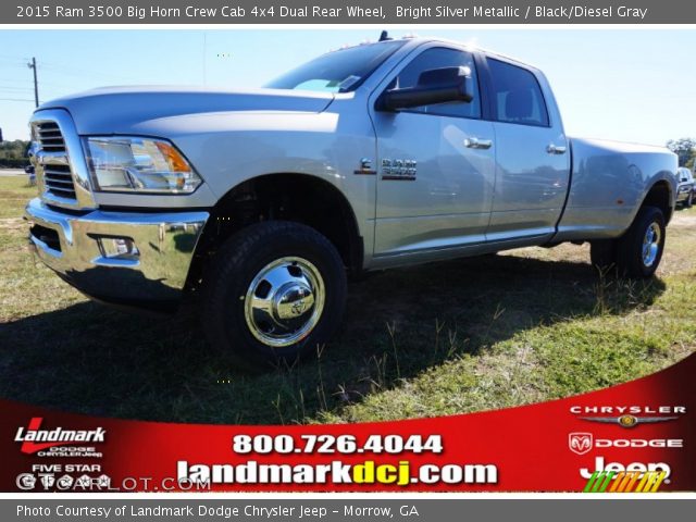 2015 Ram 3500 Big Horn Crew Cab 4x4 Dual Rear Wheel in Bright Silver Metallic