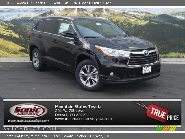 2015 Toyota Highlander XLE AWD in Attitude Black Metallic