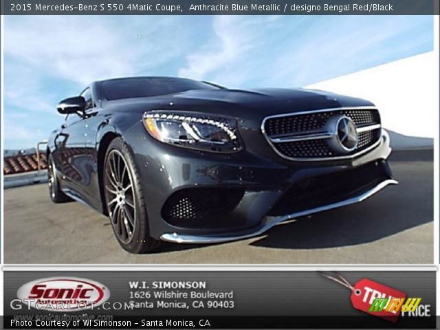 2015 Mercedes-Benz S 550 4Matic Coupe in Anthracite Blue Metallic