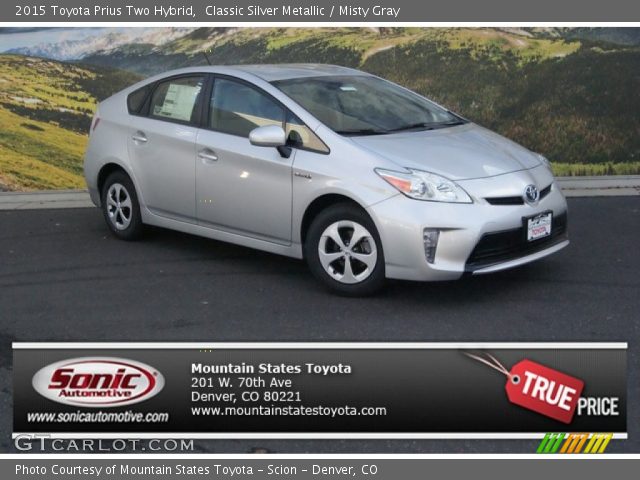 2015 Toyota Prius Two Hybrid in Classic Silver Metallic