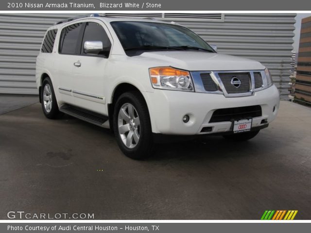 2010 Nissan Armada Titanium in Blizzard White