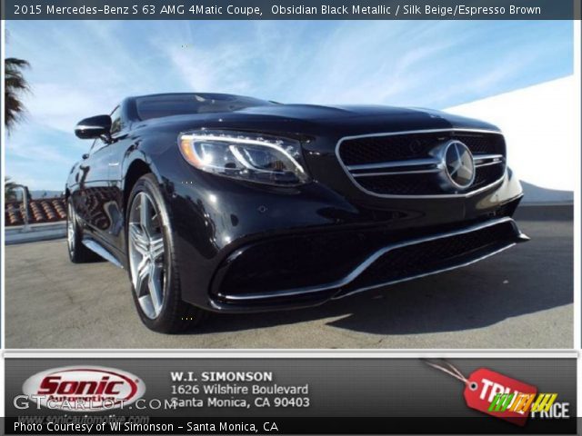 2015 Mercedes-Benz S 63 AMG 4Matic Coupe in Obsidian Black Metallic