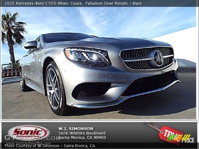 2015 Mercedes-Benz S 550 4Matic Coupe in Palladium Silver Metallic