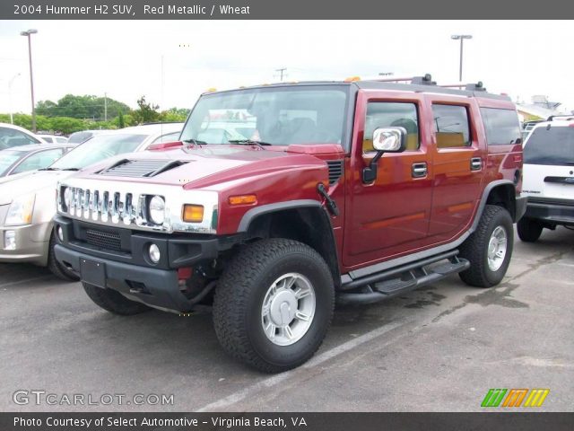 2004 Hummer H2 SUV in Red Metallic