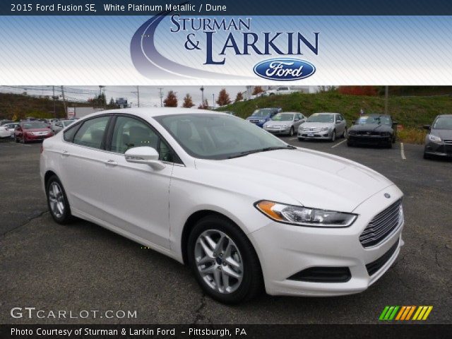 2015 Ford Fusion SE in White Platinum Metallic