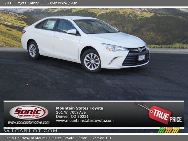 2015 Toyota Camry LE in Super White