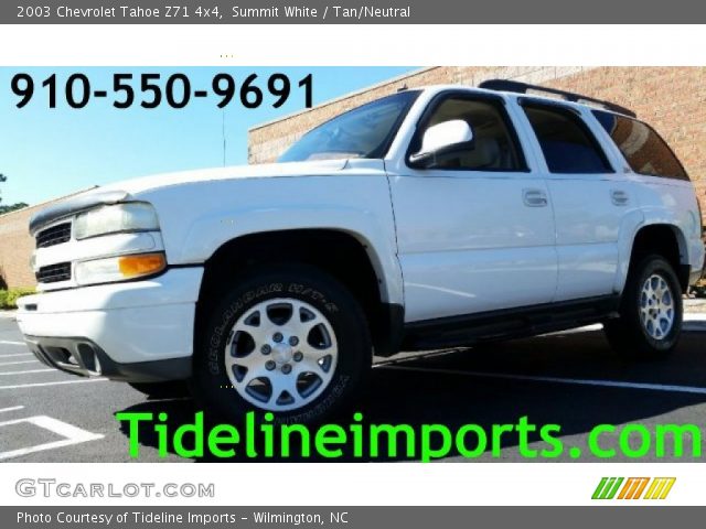2003 Chevrolet Tahoe Z71 4x4 in Summit White