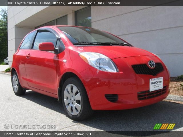 2008 Toyota Yaris S 3 Door Liftback in Absolutely Red