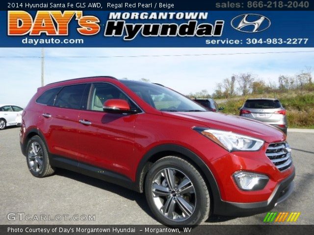 2014 Hyundai Santa Fe GLS AWD in Regal Red Pearl