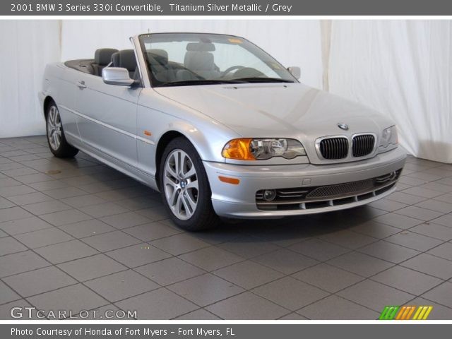 2001 BMW 3 Series 330i Convertible in Titanium Silver Metallic