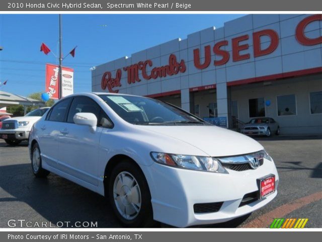 2010 Honda Civic Hybrid Sedan in Spectrum White Pearl