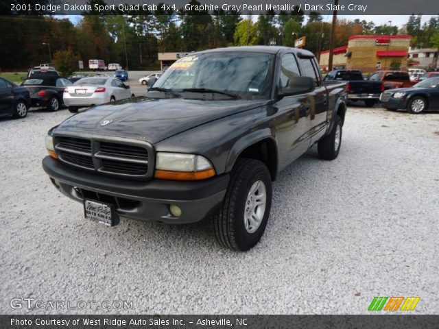 2001 Dodge Dakota Sport Quad Cab 4x4 in Graphite Gray Pearl Metallic