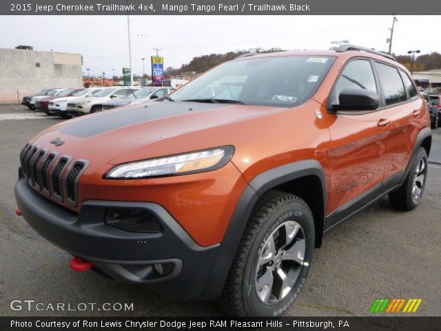 2015 Jeep Cherokee Trailhawk 4x4 in Mango Tango Pearl