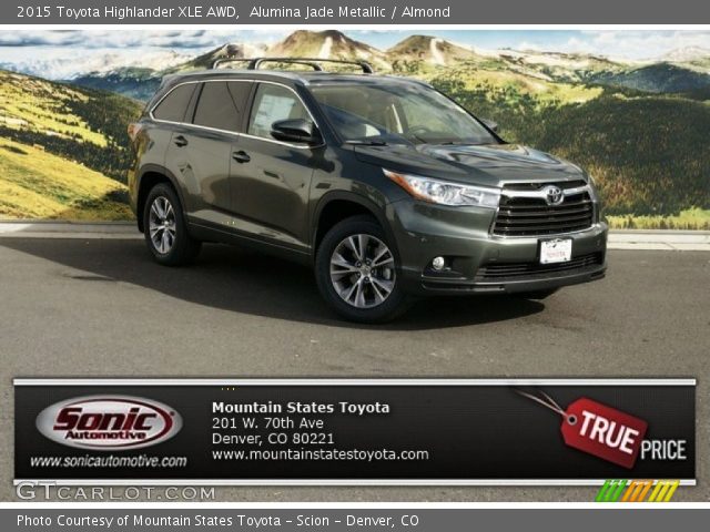 2015 Toyota Highlander XLE AWD in Alumina Jade Metallic
