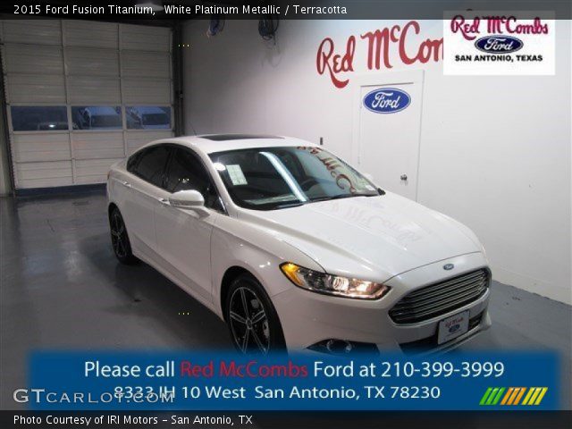 2015 Ford Fusion Titanium in White Platinum Metallic