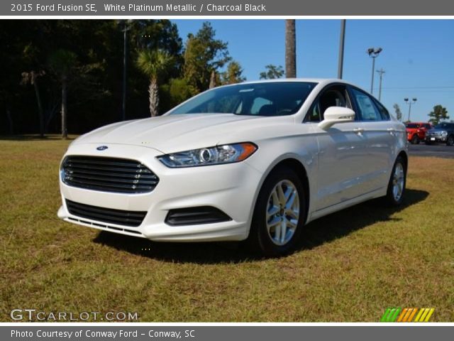 2015 Ford Fusion SE in White Platinum Metallic