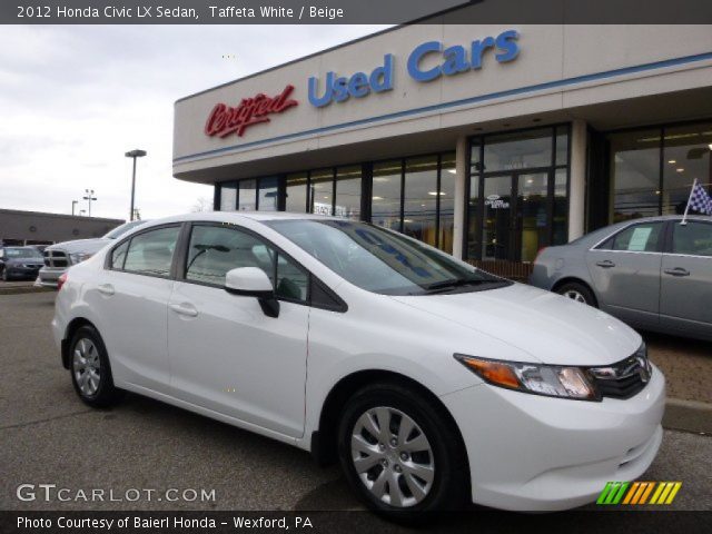 2012 Honda Civic LX Sedan in Taffeta White