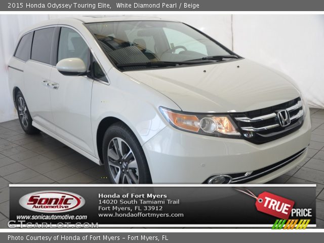 2015 Honda Odyssey Touring Elite in White Diamond Pearl