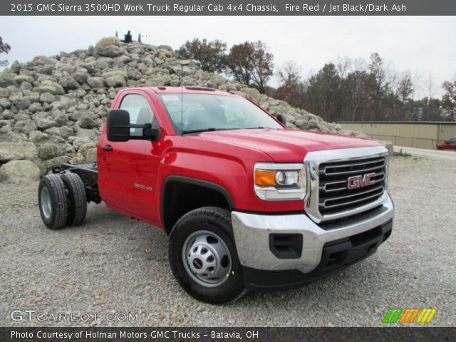 2015 GMC Sierra 3500HD Work Truck Regular Cab 4x4 Chassis in Fire Red