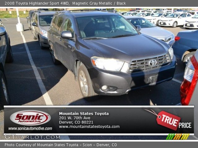 2008 Toyota Highlander Sport 4WD in Magnetic Gray Metallic