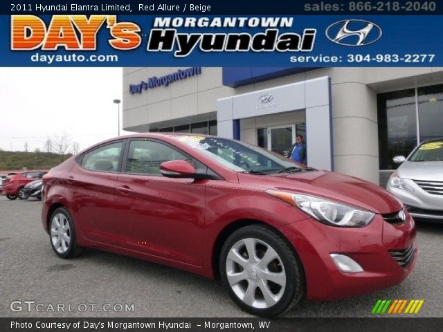 2011 Hyundai Elantra Limited in Red Allure