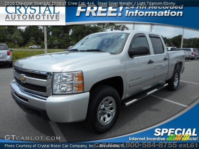 2010 Chevrolet Silverado 1500 LT Crew Cab 4x4 in Sheer Silver Metallic