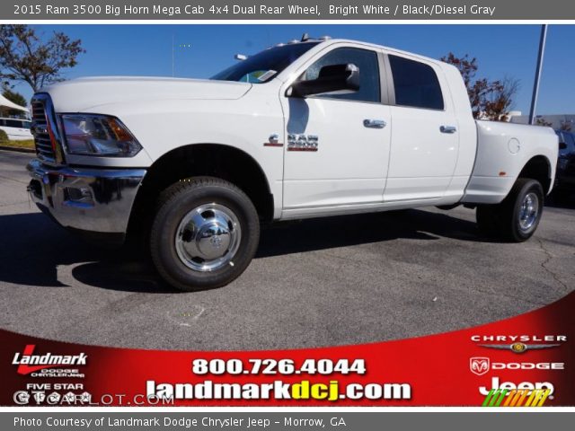 2015 Ram 3500 Big Horn Mega Cab 4x4 Dual Rear Wheel in Bright White
