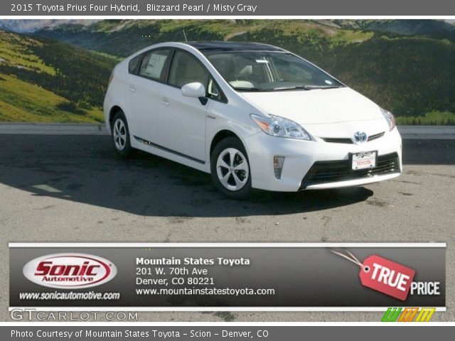 2015 Toyota Prius Four Hybrid in Blizzard Pearl