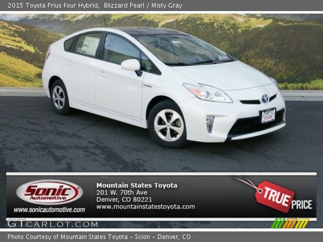 2015 Toyota Prius Four Hybrid in Blizzard Pearl