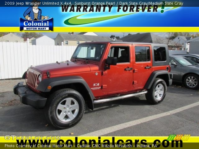 2009 Jeep Wrangler Unlimited X 4x4 in Sunburst Orange Pearl