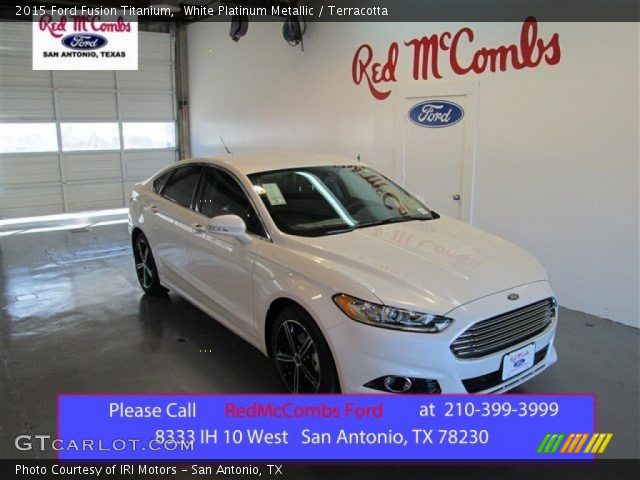2015 Ford Fusion Titanium in White Platinum Metallic