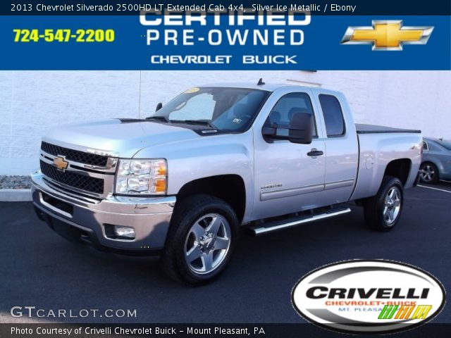2013 Chevrolet Silverado 2500HD LT Extended Cab 4x4 in Silver Ice Metallic