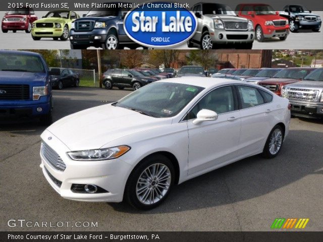 2015 Ford Fusion SE in White Platinum Metallic