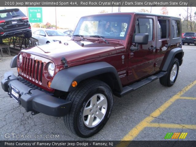 2010 Jeep Wrangler Unlimited Sport 4x4 in Red Rock Crystal Pearl