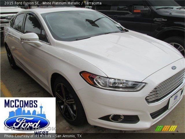 2015 Ford Fusion SE in White Platinum Metallic