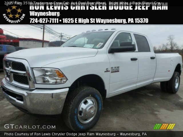 2015 Ram 3500 Tradesman Crew Cab 4x4 Dual Rear Wheel in Bright White